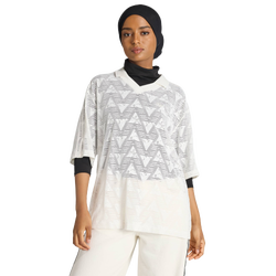 Mujer T-Shirts - adidas Lace Football Jersey - Cloud White-Cloud White