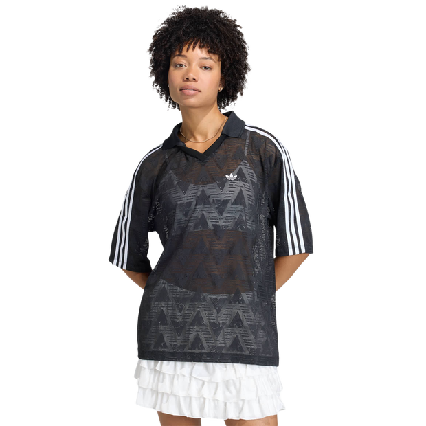 Football Damen T-Shirts - Schwarz - Größe 36 - Poly Mesh Black 36
