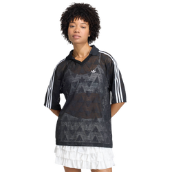 Mujer T-Shirts - adidas Lace Football Jersey - Black-Black