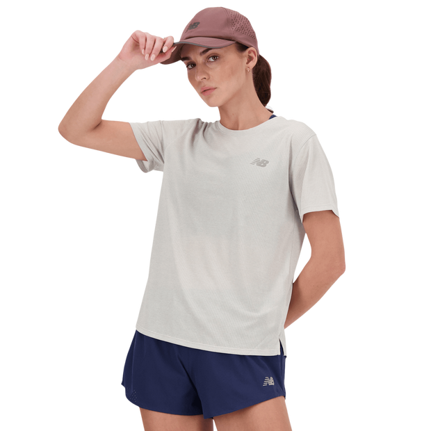New Balance Athletics T-shirt Donna - Magliette Grigio - Taglia XS - Poly Jersey