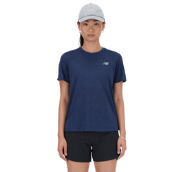 Women T-Shirts - New Balance Athletics T-shirt - Nb Navy Heather-Nb Navy Heather