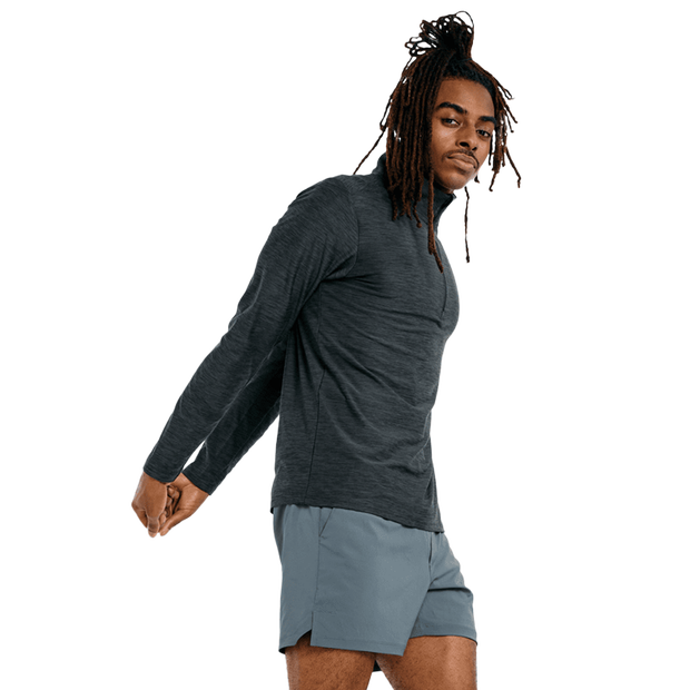 New Balance Space Dye 1/4 Zip Donna - Top da pista Nero - Taglia XL - Poly Jersey