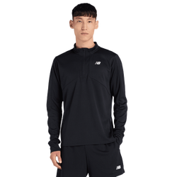 Women Track Tops - New Balance Utility Knit 1/4 Zip - Black-Nb 103 White