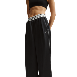 Femme Pantalons - Nike Sportswear Loose Mid-rise Satin Trousers - Black-Sail