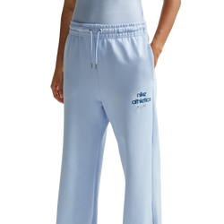 Women Pants - Nike Sportswear Phoenix Fleece Wide-leg Trousers - Hydrogen Blue-Hydrogen Blue