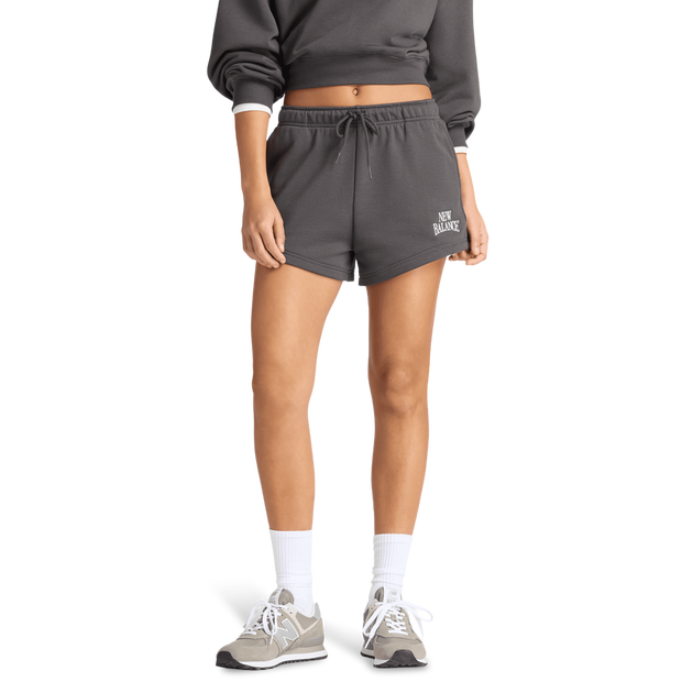 New Balance Terry Donna - Pantaloncini Nero - Taglia L - Jersey di cotone