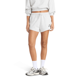 Damen Shorts - New Balance Trackside French Terry Short - Ash Heather-Ash Heather