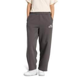 Damen Hosen - New Balance Trackside Fleece Barrel Pant - Faded Black-Faded Black