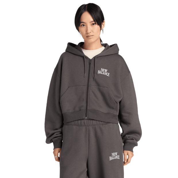 New Balance fleece Women Track Tops - Black - Size L - Cotton Jersey