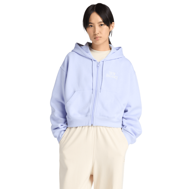 New Balance fleece Women Track Tops - Purple - Size XS - Cotton Jersey