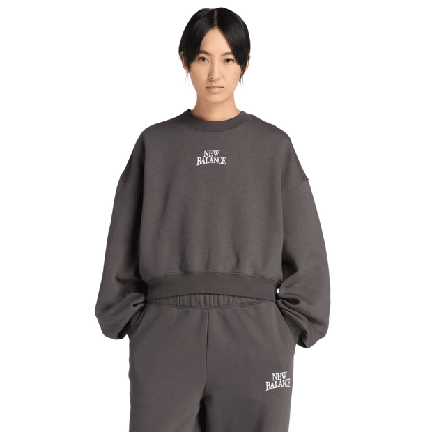 New Balance fleece Donna - Felpe Nero - Taglia L - Jersey di cotone