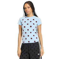 Women T-Shirts - adidas Slim Fit Cali T-shirt - Clear Sky-Clear Sky