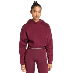 Damen Hoodies - adidas Hyperglam Cropped Hoodie - Maroon-Maroon