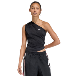 Mujer T-Shirts - adidas Rouched One Shoulder Top - Black-Black