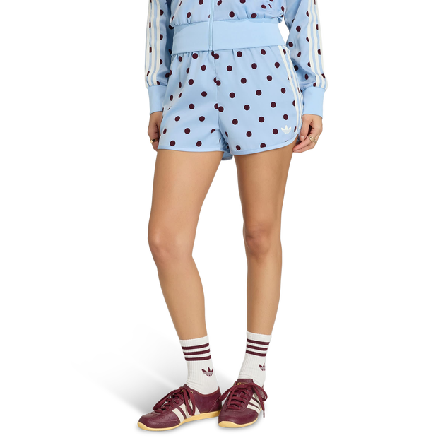 Polka Dots Damen Kurze Hosen - Blau - Größe 34 - Poly Mesh Blue 34