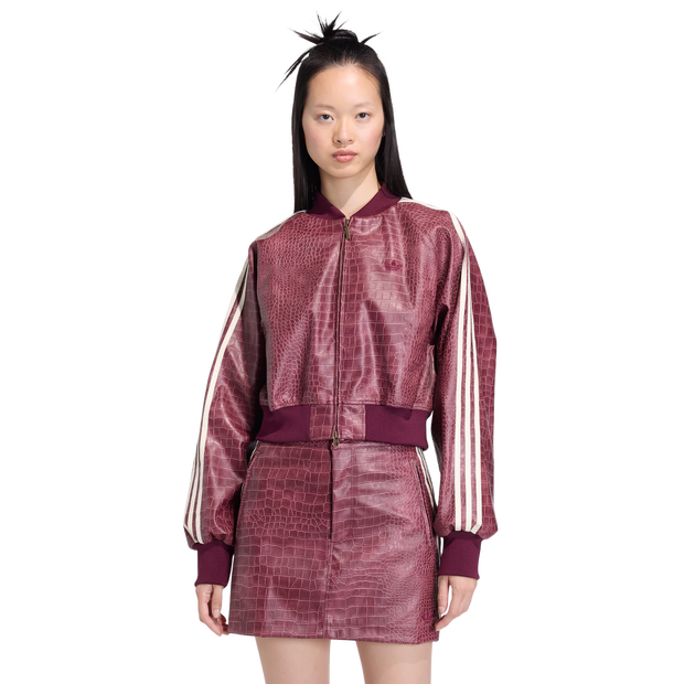 Pleather Jacket Damen Jacken - Rot - Größe 42 - Baumwoll-Canvas Red 42