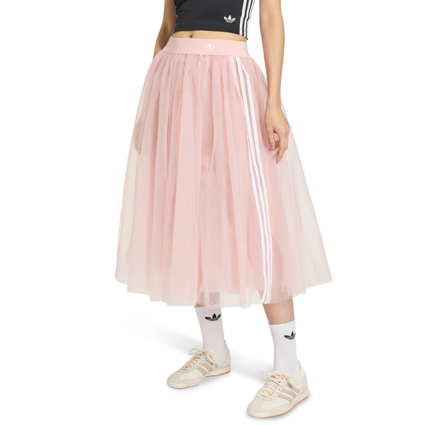 Adidas Originals Tulle Skirt Women Skirts - Pink - Size L - Poly Mesh