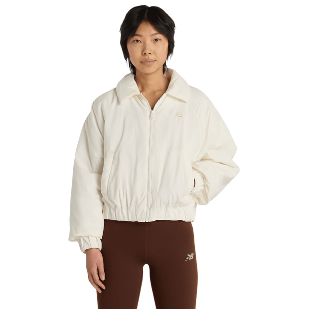 New Balance Woven Bomber Jacket Donna - Giacche Grigio - Taglia S - Nylon