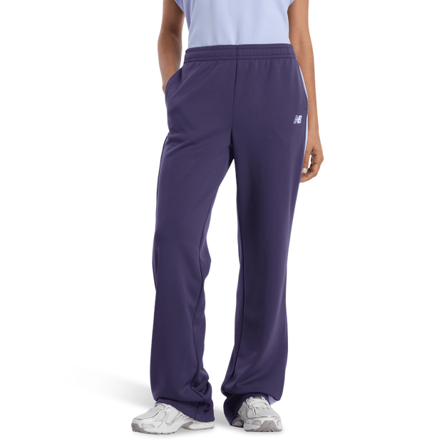 New Balance Interlock Pant Women Pants - Purple - Size L - Poly Jersey