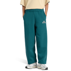 Women Pants - New Balance Trackside Fleece Barrel Pant - Medusa Green-Medusa Green