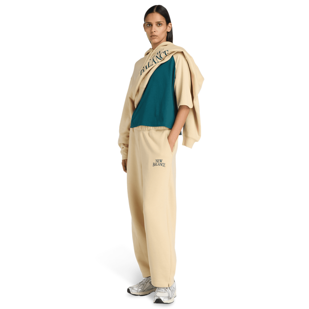 New Balance fleece Women Pants - Brown - Size M - Cotton Jersey