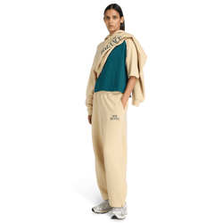 Women Pants - New Balance Trackside Fleece Barrel Pant - Toasted Sesame-Toasted Sesame