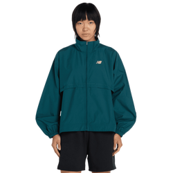 Mujer Jackets - New Balance Trackside Woven Jacket - Medusa Green-Medusa Green