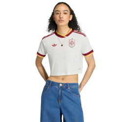 Femme Jerseys/Replicas - adidas Spain 26 Away Cropped Jersey - Off White-Off White