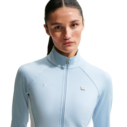 Femme Vestes Zippees - Nike Sportswear Full-zip Long-sleeve Top - Light Armoury Blue-White