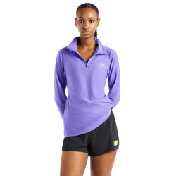 Women Track Tops - New Balance Sport Essentials Space Dye 1/4 Zip - Electric Purple-Electric Purple