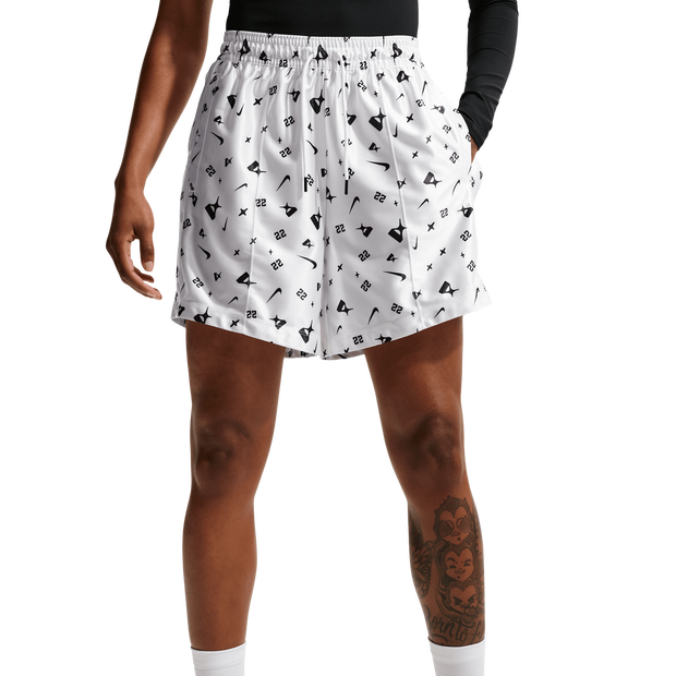 A'Ja Wilson Damen Kurze Hosen - Weiß - Größe 38 - Baumwoll-Jersey White 38