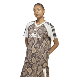 Damen T-Shirts - adidas Aop T-shirt - Linen-Magic Beige
