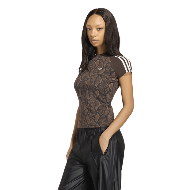 Adidas Cali Donna - Magliette Marrone - Taglia 34 - Jersey di cotone