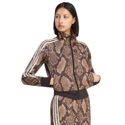 Femme Vestes Zippees - adidas Firebird Snake Track Top - Linen-Magic Beige