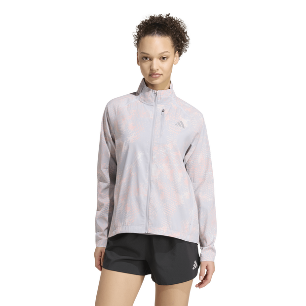 Adi365 Animal Print Iconic Jacket Damen Jacken - Grau - Größe 40 - Poly Mesh Grey 40