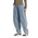 adidas High Rise Barrel Leg Denim Pant - Donna Pantaloni Worn Blue Denim-Worn Blue Denim