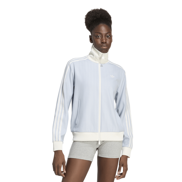 Og Tweed Tracktop Damen Trainingsoberteile - Blau - Größe 34 - Poly Mesh Blue 34