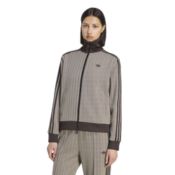 Women Track Tops - adidas Og Tweed Tracktop - Light Brown-Light Brown
