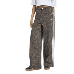Damen Hosen - adidas Snake Print Denim Loose Trousers - Earth Strata-Aurora Coffee