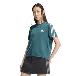 Dames T-Shirts - adidas Firebird T-shirt - Rich Green-Grey Two