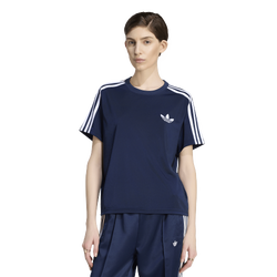 Damen T-Shirts - adidas Firebird T-shirt - Night Indigo-White