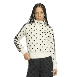 Dames Track Tops - adidas Satin Polka Dots Track Top - Off White-Off White
