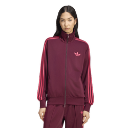 Femme Vestes Zippees - adidas Firebird Loose Track Top - Maroon-Power Pink
