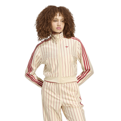 Damen Track Tops - adidas Reversible Firebird Track Top - Warm Vanilla-Team Victory Red
