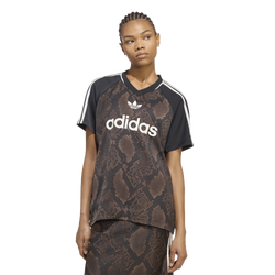 Donna Jerseys/Replicas - adidas Snake Print Satin Jersey - Earth Strata-Aurora Coffee