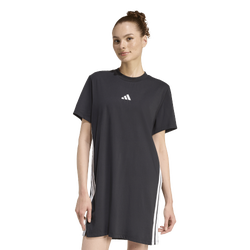 Women Skirts - adidas Essentials 3-Stripes Tee Dress - Black-White