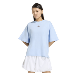 Damen T-Shirts - adidas 3-Stripes Studio T-shirt - Glow Blue-Glow Blue