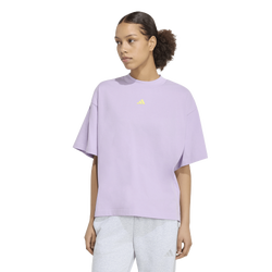 Damen T-Shirts - adidas 3-Stripes Studio T-shirt - Powder Plum-Powder Plum