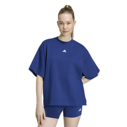 Women T-Shirts - adidas 3-Stripes Studio T-shirt - Dark Blue-Dark Blue