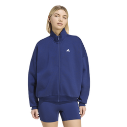 Femme Vestes Zippees - adidas 3 Stripes Studio Tracktop - Dark Blue-Dark Blue